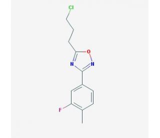 5-(3-chloropropyl)-3-(3-fluoro-4-methylphenyl)-1,2,4-oxadiazole - chemical structure image