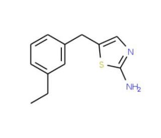 5-(3-ethylbenzyl)-1,3-thiazol-2-amine - chemical structure image