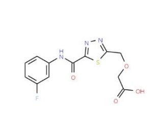 [(5-{[(3-Fluorophenyl)amino]carbonyl}-1,3,4-thiadiazol-2-yl)methoxy]acetic acid - chemical structure image
