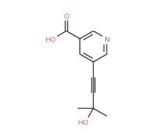 5-(3-Hydroxy-3-methylbut-1-ynyl)nicotinic acid (CAS 886505-83-5) - chemical structure image