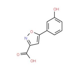 5-(3-Hydroxy-phenyl)-isoxazole-3-carboxylic acid (CAS 832740-37-1) - chemical structure image