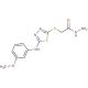 [5-(3-Methoxy-phenylamino)-[1,3,4]thiadiazol-2-ylsulfanyl]-acetic acid hydrazide - chemical structure image