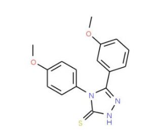 5-(3-methoxyphenyl)-4-(4-methoxyphenyl)-4H-1,2,4-triazole-3-thiol - chemical structure image