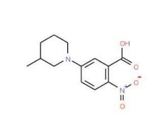 5-(3-Methylpiperidin-1-yl)-2-nitrobenzoic acid - chemical structure image