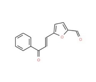 5-(3-Oxo-3-phenylprop-1-en-1-yl)furan-2-carboxaldehyde (CAS 6575-75-3) - chemical structure image