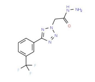 [5-(3-Trifluoromethyl-phenyl)-tetrazol-2-yl]-acetic acid hydrazide - chemical structure image