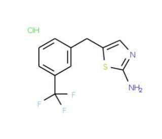 5-{[3-(trifluoromethyl)phenyl]methyl}-1,3-thiazol-2-amine hydrochloride - chemical structure image