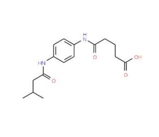 5-{4-[(3-Methylbutanoyl)amino]anilino}-5-oxopentanoic acid - chemical structure image