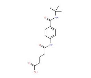 5-{4-[(tert-Butylamino)carbonyl]anilino}-5-oxopentanoic acid - chemical structure image