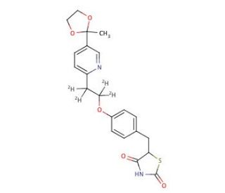 5-[4-[2-[5-(2-Methyl-1,3-dioxolan-2-yl)-2-pyridinyl]ethoxy-d4]benzyl]-2,4-thiazolidinedione - chemical structure image
