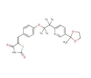 5-[4-[2-[5-(2-Methyl-1,3-dioxolan-2-yl)-2-pyridyl]ethoxy-d4]benzylidene]-2,4-thiazolidinedione (CAS 184766-62-9 (unlabeled))