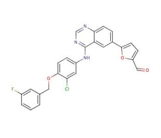 5-[4-[[3-Chloro-4-[(3-fluorophenyl)methoxy]phenyl]amino]-6-quinazolinyl]-2-furancarboxaldehyde (CAS 231278-84-5) - chemical s