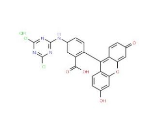 5-(4,6-Dichloro-s-triazin-2-ylamino)fluorescein hydrochloride (CAS 21811-74-5) - chemical structure image 