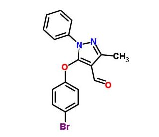 5-(4-Bromo-phenoxy)-3-methyl-1-phenyl-1H-pyrazole-4-carbaldehyde - chemical structure image