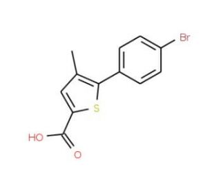 5-(4-Bromo-phenyl)-4-methyl-thiophene-2-carboxylic acid - chemical structure image