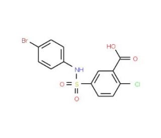 5-(4-Bromo-phenylsulfamoyl)-2-chloro-benzoic acid - chemical structure image