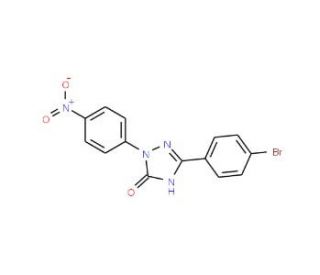 5-(4-Bromophenyl)-1,2-dihydro-2-(4-nitrophenyl)-3H-1,2,4-triazol-3-one - chemical structure image