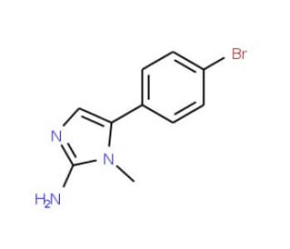 5-(4-Bromophenyl)-1-methyl-1H-imidazol-2-ylamine - chemical structure image