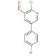 5-(4-Bromophenyl)-2-chloropyridine-3-carboxaldehyde (CAS 1119449-39-6) - chemical structure image
