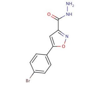 5-(4-Bromophenyl)isoxazole-3-carboxylic acid hydrazide (CAS 870703-96-1) - chemical structure image
