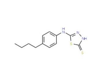 5-(4-Butyl-phenylamino)-[1,3,4]thiadiazole-2-thiol (CAS 750613-93-5) - chemical structure image