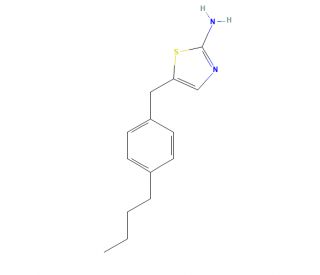 5-(4-butylbenzyl)-1,3-thiazol-2-amine (CAS 923824-22-0) - chemical structure image