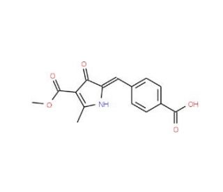 5-(4-Carboxy-benzylidene)-2-methyl-4-oxo-4,5-dihydro-1H-pyrrole-3-carboxylic acid methyl ester - chemical structure image