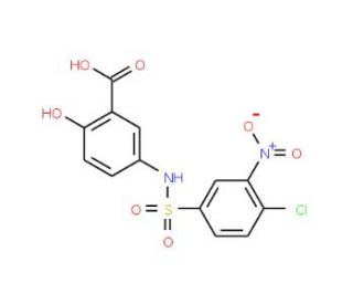 5-(4-Chloro-3-nitro-benzenesulfonylamino)-2-hydroxy-benzoic acid - chemical structure image