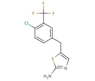 5-[4-chloro-3-(trifluoromethyl)benzyl]-1,3-thiazol-2-amine - chemical structure image