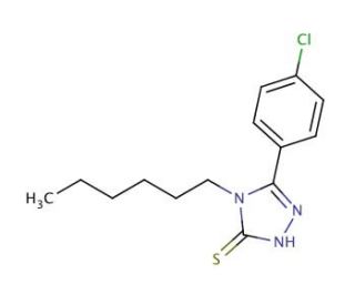 5-(4-Chloro-phenyl)-4-hexyl-4H-[1,2,4]triazole-3-thiol - chemical structure image
