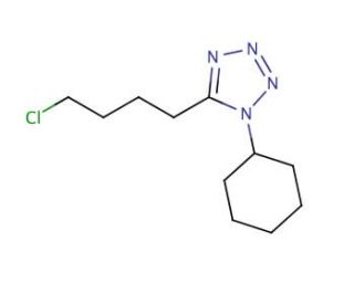 5-(4-Chlorobutyl)-1-cyclohexyltetrazole (CAS 73963-42-5) - chemical structure image