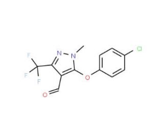 5-(4-Chlorophenoxy)-1-methyl-3-(trifluoromethyl)-1H-pyrazole-4-carbaldehyde - chemical structure image