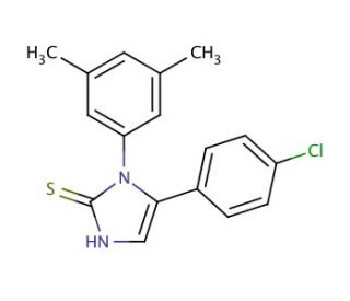 5-(4-chlorophenyl)-1-(3,5-dimethylphenyl)-1H-imidazole-2-thiol - chemical structure image