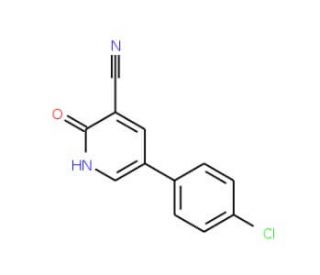 5-(4-Chlorophenyl)-2-oxo-1,2-dihydro-3-pyridinecarbonitrile (CAS 35982-98-0) - chemical structure image