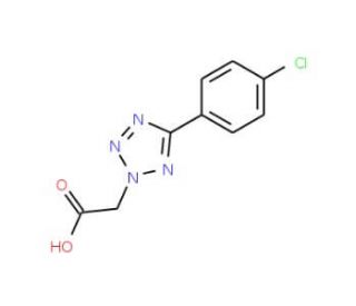 [5-(4-chlorophenyl)-2H-tetrazol-2-yl]acetic acid (CAS 27582-37-2) - chemical structure image