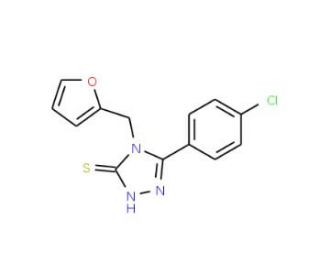5-(4-chlorophenyl)-4-(2-furylmethyl)-4H-1,2,4-triazole-3-thiol - chemical structure image