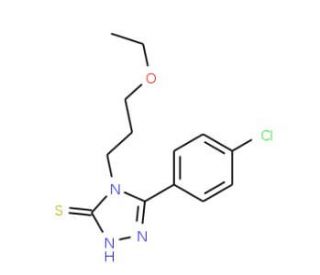5-(4-chlorophenyl)-4-(3-ethoxypropyl)-4H-1,2,4-triazole-3-thiol - chemical structure image