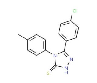 5-(4-chlorophenyl)-4-(4-methylphenyl)-4H-1,2,4-triazole-3-thiol (CAS 41401-15-4) - chemical structure image