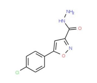 5-(4-Chlorophenyl)isoxazole-3-carbohydrazide (CAS 91587-71-2) - chemical structure image
