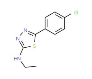 5-(4-Chlorophenyl)-N-ethyl-1,3,4-thiadiazol-2-amine - chemical structure image