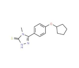 5-[4-(Cyclopentyloxy)phenyl]-4-methyl-4H-1,2,4-triazole-3-thiol - chemical structure image