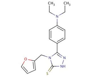 5-[4-(diethylamino)phenyl]-4-(2-furylmethyl)-2,4-dihydro-3H-1,2,4-triazole-3-thione - chemical structure image