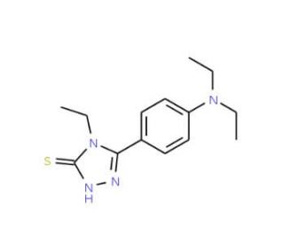 5-[4-(diethylamino)phenyl]-4-ethyl-2,4-dihydro-3H-1,2,4-triazole-3-thione (CAS 669748-44-1) - chemical structure image