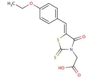 [5-(4-Ethoxy-benzylidene)-4-oxo-2-thioxo-thiazolidin-3-yl]-acetic acid - chemical structure image