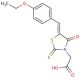 [5-(4-Ethoxy-benzylidene)-4-oxo-2-thioxo-thiazolidin-3-yl]-acetic acid - chemical structure image