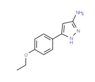 5-(4-Ethoxy-phenyl)-2H-pyrazol-3-ylamine - chemical structure image
