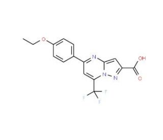 5-(4-Ethoxyphenyl)-7-(trifluoromethyl)pyrazolo-[1,5-a]pyrimidine-2-carboxylic acid - chemical structure image