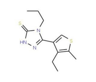 5-(4-Ethyl-5-methylthien-3-yl)-4-propyl-4H-1,2,4-triazole-3-thiol - chemical structure image