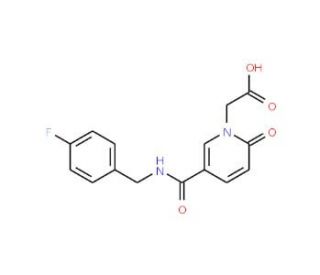 [5-(4-Fluoro-benzylcarbamoyl)-2-oxo-2H-pyridin-1-yl]-acetic acid - chemical structure image