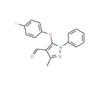 5-(4-Fluoro-phenoxy)-3-methyl-1-phenyl-1H-pyrazole-4-carbaldehyde - chemical structure image